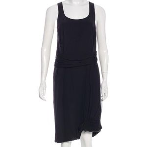 Christian Dior Black Sleeveless Silk Midi